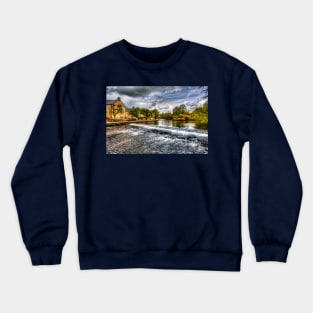 Bakewell, River Wye, Peak District, England Crewneck Sweatshirt